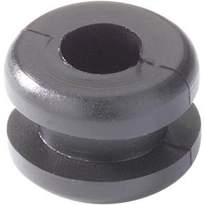hellermanntyton HV1201B-PVC-BK-N1 Kabeldurchführung Klemm-Ø (max.) 4mm Plattenstärke (max.) 2.5mm
