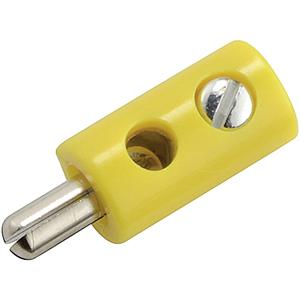 Kahlert Licht Miniatur-Bananenstecker Stecker, gerade Stift-Ø: 2.6mm Gelb