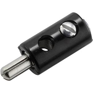 Kahlert Licht Miniatur-Bananenstecker Stecker, gerade Stift-Ø: 2.6mm Schwarz