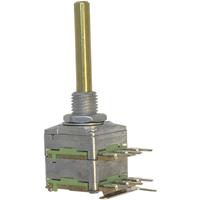 potentiometerservice Potentiometer Service 63256-02400-4010/B500K Dreh-Potentiometer 1-Gang Stereo 0.2W 500kΩ 1St.