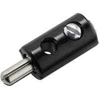 Kahlert Licht Miniatur-Bananenstecker Stecker, gerade Stift-Ø: 2.6mm Grau