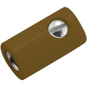 Kahlert Licht Miniatuur-laboratoriumconnector Bus, recht Stift-Ø: 2.6 mm Bruin 1 stuk(s)