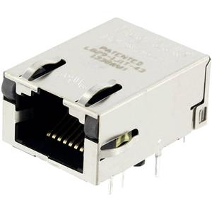 belstewartconnectors BEL Stewart Connectors MagJack Gigabit Ethernet 8 transformator met LEDs ULP Bus, inbouw horizontaal Gigabit Ethernet Aantal polen: 8P8C Vernikkeld, Metaal 1