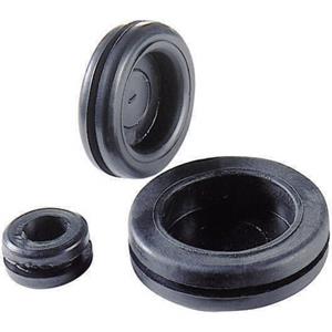 richco Verschlussstopfen Klemm-Ø (max.) 11mm Plattenstärke (max.) 1.5mm Vinyl Schwarz