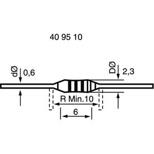 Thomsen Kohleschicht-Widerstand 6.8 MΩ axial bedrahtet 0207 0.25W 5%