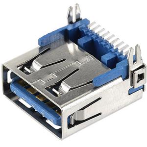 econconnect econ connect U3BU1ASMT1 USB-connector Bus, inbouw horizontaal Met bevestigingsklemmen Blauw 1 stuk(s)