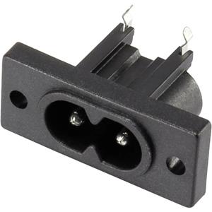 trucomponents TRU COMPONENTS Kaltgeräte-Steckverbinder Stecker, Einbau horizontal Gesamtpolzahl: 2 + PE 2.5A Schw