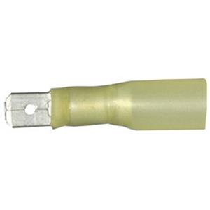 Vogt AG Verbindungstechnik 3912h Platte stekker Met krimpkous Insteekbreedte: 6.3 mm Insteekdikte: 0.8 mm 180 ° Deels geïsoleerd Geel 1 stuk(s)
