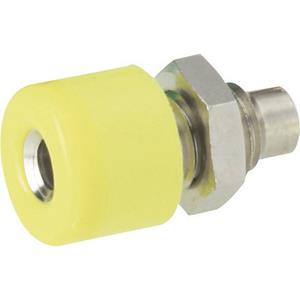 schnepp Miniatuur-laboratoriumconnector Bus, inbouw verticaal Stift-Ø: 2.6 mm Geel 1 stuk(s)