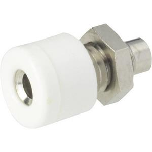 schnepp Miniatuur-laboratoriumconnector Bus, inbouw verticaal Stift-Ø: 2.6 mm Wit 1 stuk(s)