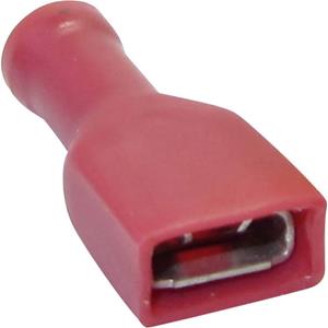 trucomponents TRU COMPONENTS 1582971 Platte stekker (female) Insteekbreedte: 4.80 mm Insteekdikte: 0.50 mm 180 ° Volledig geïsoleerd Rood 1 stuk(s)