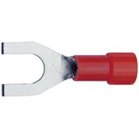 Klauke 620C6 Gabelkabelschuh 0.50mm² 1mm² Loch-Ø=6.5mm Teilisoliert Rot