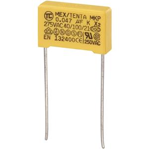 trucomponents TRU COMPONENTS MKP-X2 1 stuk(s) MKP-X2-ontstoringscondensator Radiaal bedraad 0.047 µF 275 V/AC 10 % 15 mm (l x b x h) 18 x 5 x 11 mm