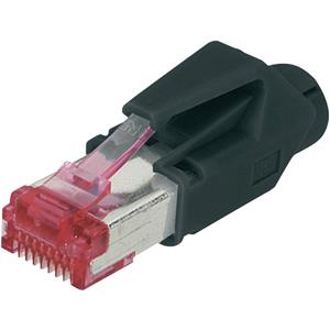 digitus CAT 6a RJ45 modulaire stekker, afgeschermd, incl. antikniktule Stekker, recht A-MO6A 8/8 HRS 1 stuk(s)