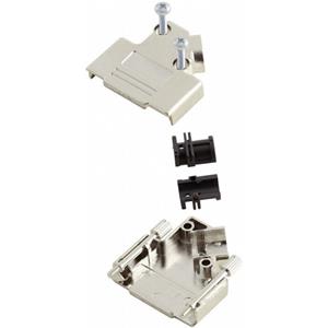 mhconnectors MH Connectors MHD45PK-9-K D-sub behuizing Aantal polen: 9 Kunststof, gemetalliseerd 45 ° Zilver 1 stuk(s)