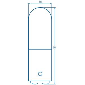 Buislampje 220 V, 260 V 6 W, 10 W BA15d Helder 00122610  1 stuk(s)