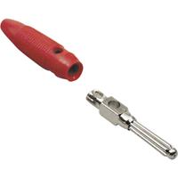 BKL Electronic 072164 Büschelstecker Stecker, gerade Stift-Ø: 4mm Rot