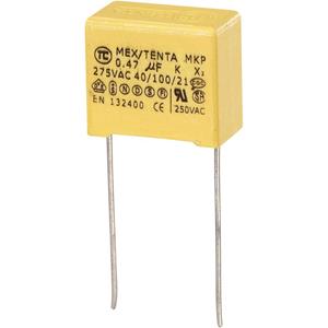 trucomponents TRU COMPONENTS MKP-X2 1 stuk(s) MKP-X2-ontstoringscondensator Radiaal bedraad 0.47 µF 275 V/AC 10 % 15 mm (l x b x h) 18 x 10 x 16 mm