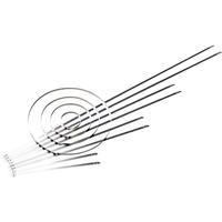 HellermannTyton 111-01550 MST360S Kabelbinder 360mm 5.90mm Silber mit Kugelverschluss, Hitzestabilis