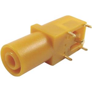 cliff FCR7350Y Veiligheids-labconnector, female Bus, haaks Stift-Ø: 4 mm Geel 1 stuk(s)