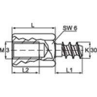 TOOLCRAFT 59006986 DIBLZ AK 30X5/IM3/10 Abstandsbolzen M3 M3 Messing