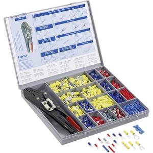 teconnectivity TE Connectivity 725923 Kabelschoen-assortiment 0.205 mm² 2.50 mm² Rood, Blauw, Geel 691 stuk(s)