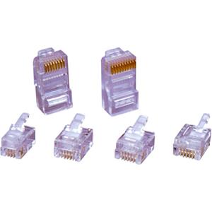 encitech RJ48-10P10CR . 6510-0104-05 Stekker, recht Aantal polen 10P10C Transparant 1 stuk(s)