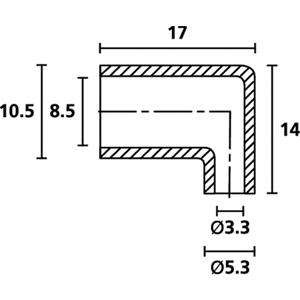 hellermanntyton HV4821 PVC-FR NA 2000 Winkeltülle Klemm-Ø (max.) 5.3mm PVC Transparent