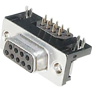 trucomponents TRU COMPONENTS TC-A-DF 09 A/KG-F-203 1586469 D-sub female connector Aantal polen: 9 Solderen 1 stuk(s)