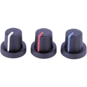 pbfastener PB Fastener 3/03/TPN 130006 Draaiknop Met wijzer Zwart, Blauw (Ø x h) 19 mm x 16 mm 1 stuk(s)