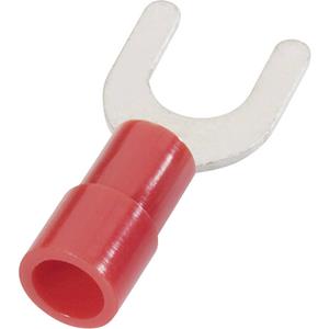 Cimco 180128 Gabelkabelschuh 0.50mm² 1mm² Loch-Ø=6.5mm Teilisoliert Rot