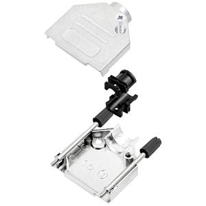 encitech DTZK50-PCBK-K D-sub behuizing Aantal polen: 50 Volledig metaal 180 ° Zilver 1 stuk(s)