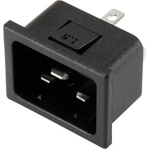 trucomponents TRU COMPONENTS Kaltgeräte-Steckverbinder Stecker, Einbau vertikal Gesamtpolzahl: 2 + PE 16A Schwarz