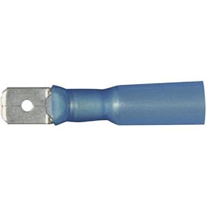 Vogt AG Verbindungstechnik 3911h Platte stekker (male) Met krimpkous Insteekbreedte: 6.3 mm Insteekdikte: 0.8 mm 180 ° Deels geïsoleerd Blauw 1 stuk(s)
