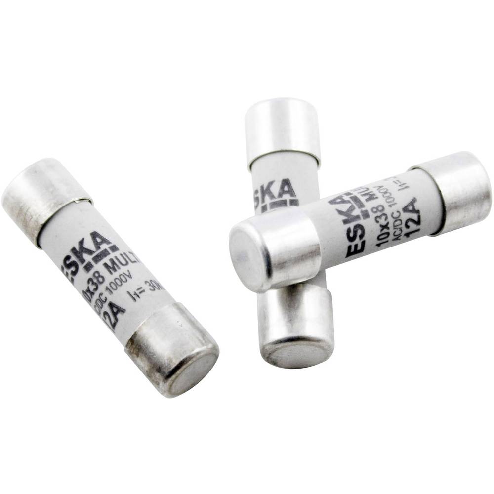 ESKA 1038317 Feinsicherung (Ø x L) 10.3mm x 38mm 1A 500V Träge -T- Inhalt