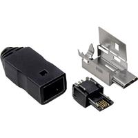 trucomponents TRU COMPONENTS 1582505 USB-connector Stekker, recht Zwart 1 stuk(s)