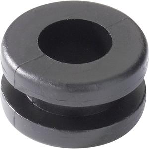 hellermanntyton HV1302-PVC-BK-M1 Kabeldurchführung Klemm-Ø (max.) 8mm Plattenstärke (max.) 3mm PV