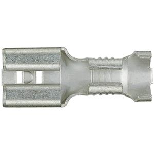 Klauke 1750 Flachsteckhülse Steckbreite: 6.3mm Steckdicke: 0.8mm 180° Unisoliert Metall