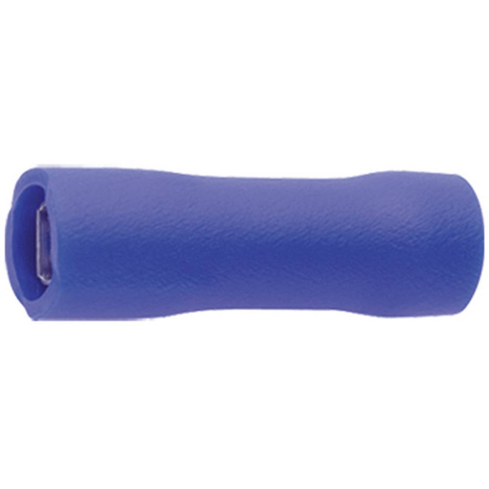 Klauke 8302V Flachsteckhülse Steckbreite: 4.8mm Steckdicke: 0.5mm 180° Vollisoliert Blau