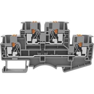 degson DSKK4-01P-11-00-A(H) Doorgangsklem 2-etages Push-In-klem Grijs 1 stuk(s)