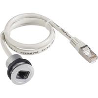 Schlegel RRJ_RJ45 RJ45-Einbaubuchse RRJ_RJ45 Buchse, Einbau, Stecker, gerade Pole: 8P8C Grau 1St.