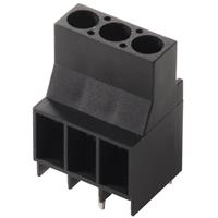 Weidmüllerler LL 6.35/03/90V 5.0SN BK BX Schraubklemmblock 4mm² Polzahl 3 Schwarz 50St.