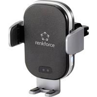 renkforce RF-WCC-300 Ventilatierooster Telefoonhouder voor in de auto Met inductielader 91 - 59 mm 6.5 - 4 inch