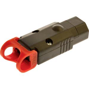 kash IECLock Kaltgeräte-Steckverbinder Stecker, gerade Gesamtpolzahl: 2 + PE 10A Schwarz 1St.