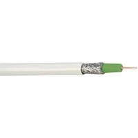 hama 86684 Coaxkabel Buitendiameter: 6.90 mm 75 Ω 100 dB Wit, Groen per meter