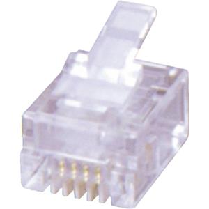 mhconnectors MH Connectors RJ10-Modularstecker Stecker, gerade Pole: 4P4C MHRJ114P4CR Transparent 6510-0104-02