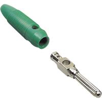 BKL Electronic 072177 Büschelstecker Stecker, gerade Stift-Ø: 4mm Grün