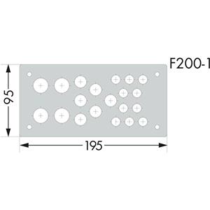 wago Flanschplatte (B x H) 195mm x 95mm 1St.