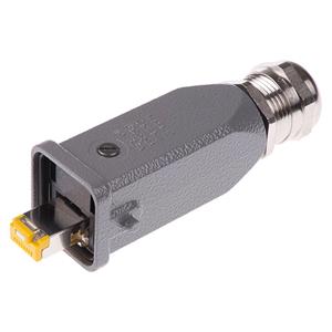 Harting Han 3A RJ45 10G Steckverbinder Stecker, gerade Pole: 8 Han 3A RJ45 10G Schwarz 09 45 115