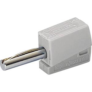 Wago Banaanstekker Stekker, recht Stift-Ø: 4 mm Grijs 1 stuk(s)